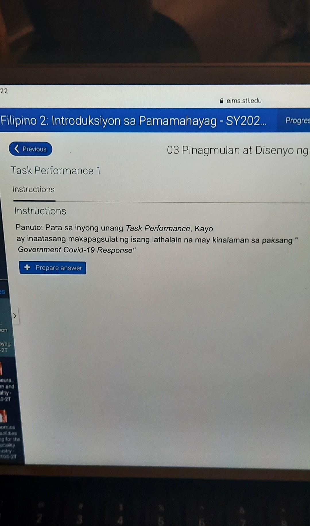 22 olms.sti.edu Filipino 2: Introduksiyon sa