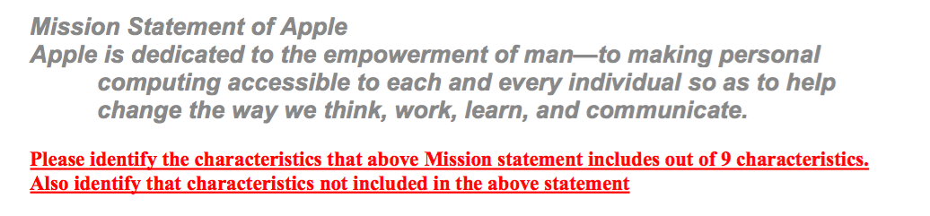 Mission Statement of Apple Apple is dedicated to