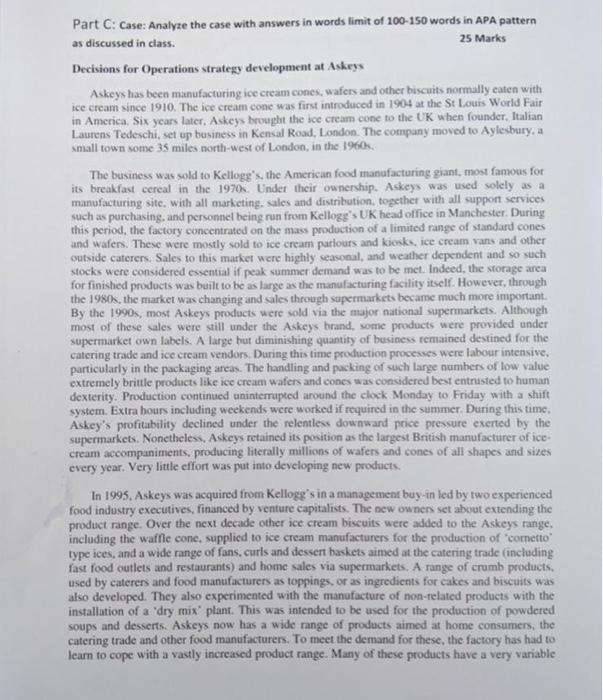 Case end questions 1. In which aspeets of