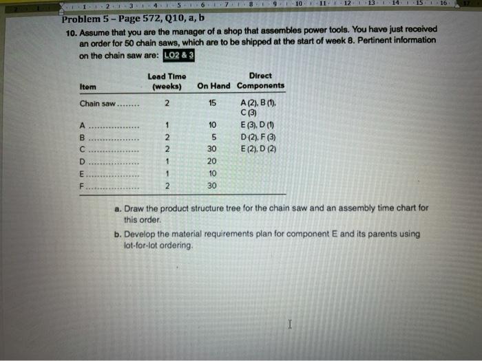 1 2 3 10 11 12 14 15 Problem 5 - Page 572, Q10,