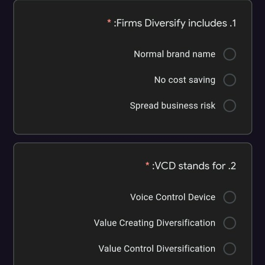 * :Firms Diversify includes .1 Normal brand name