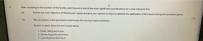 3 After choosing on the location of the facility