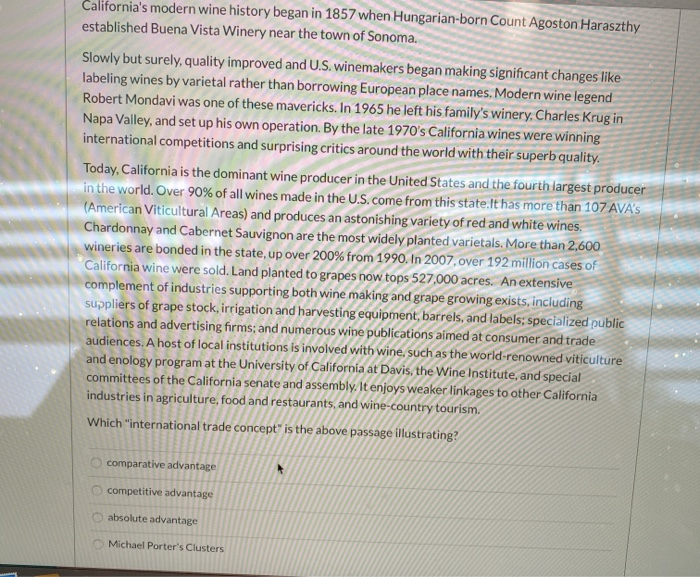 California's modern wine history began in 1857