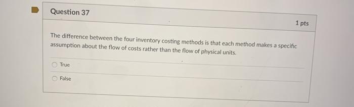 Question 29 If cost of goods sold does not equal