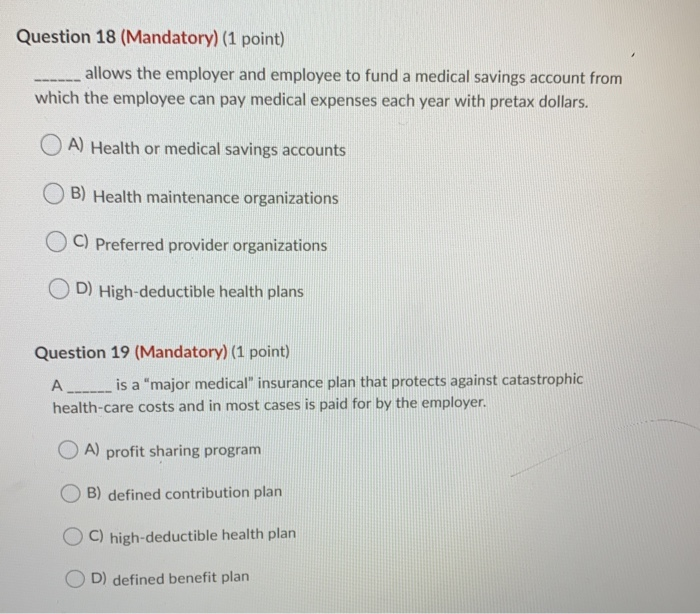 Question 16 (Mandatory) (1 point) Saved Brennan