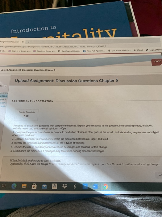 Introduction to itality arment Discussion x