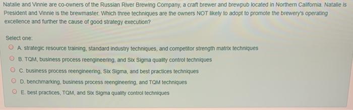 Natalie and Vinnie are co-owners of the Russian