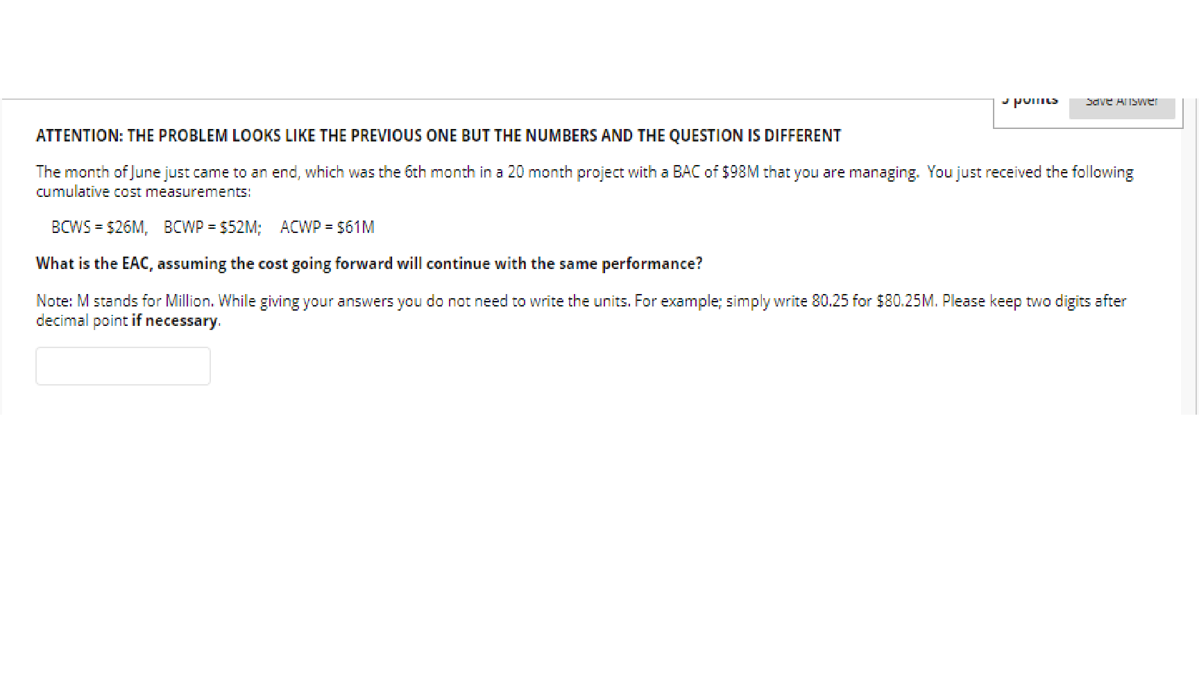 - PUITLS SAVE ANSWER ATTENTION: THE PROBLEM LOOKS