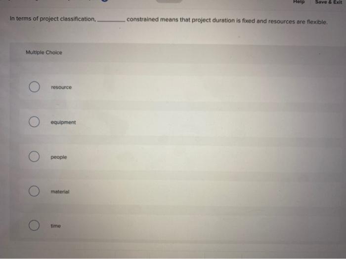 Help Save & Exit In terms of project