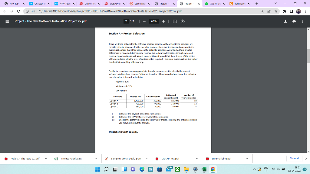 New Tab X WP Chapter 1 x HP NWP Asse: x Online To