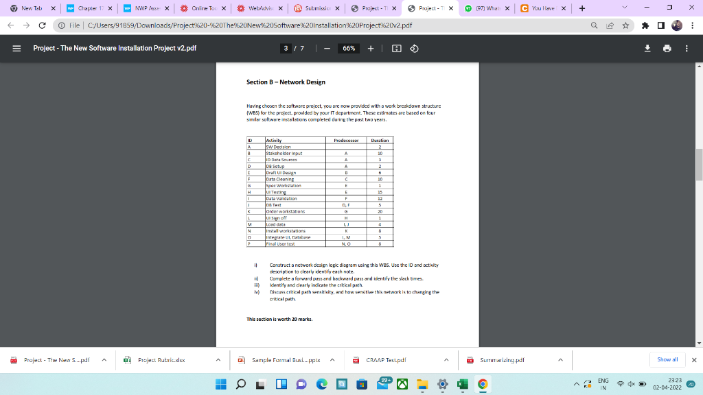 New Tab X WP Chapter 1 x HP NWP Asse: x Online To