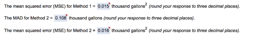 Following are two weekly forecasts made by two