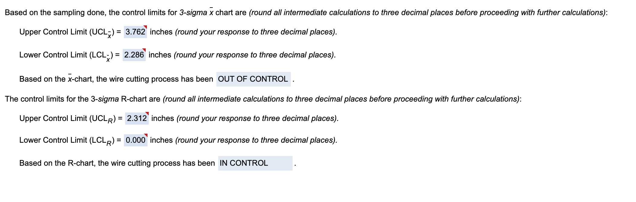 Refer to Table 56.1 - Factors for Computing