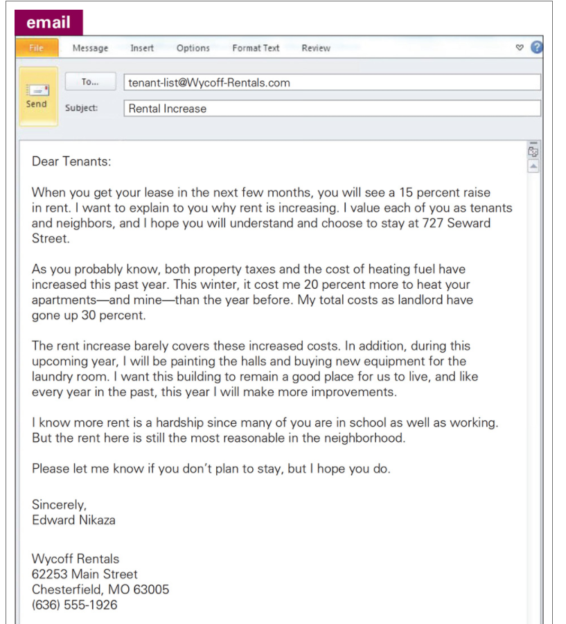 email File Message Insert Options Format Text