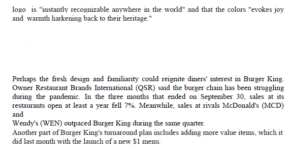 Subject: Consumer Behavior (marketing) Mini case