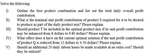 GIVEN DATA QUESTIONS PLEASE SOLVE THE ABOVE