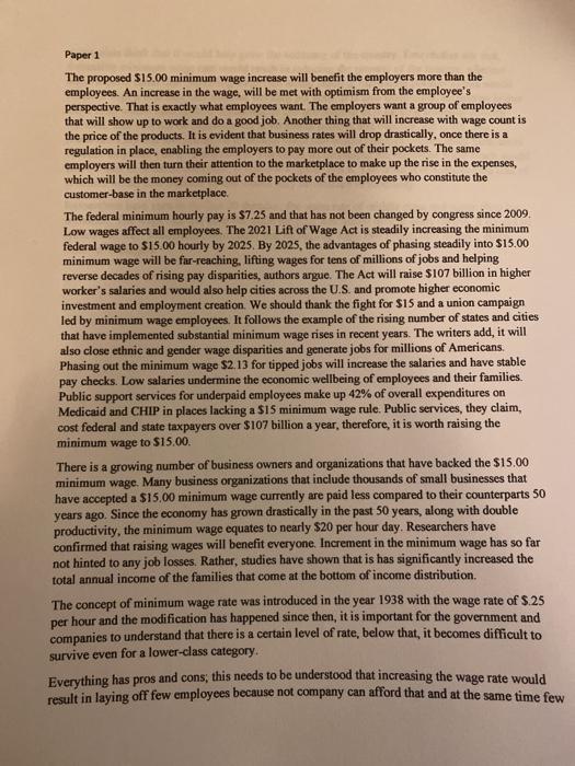 write a conclusion for this paper. Paper 1 The