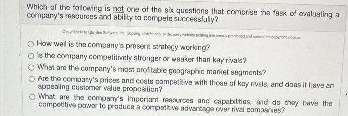 Which of the following is not one of the six