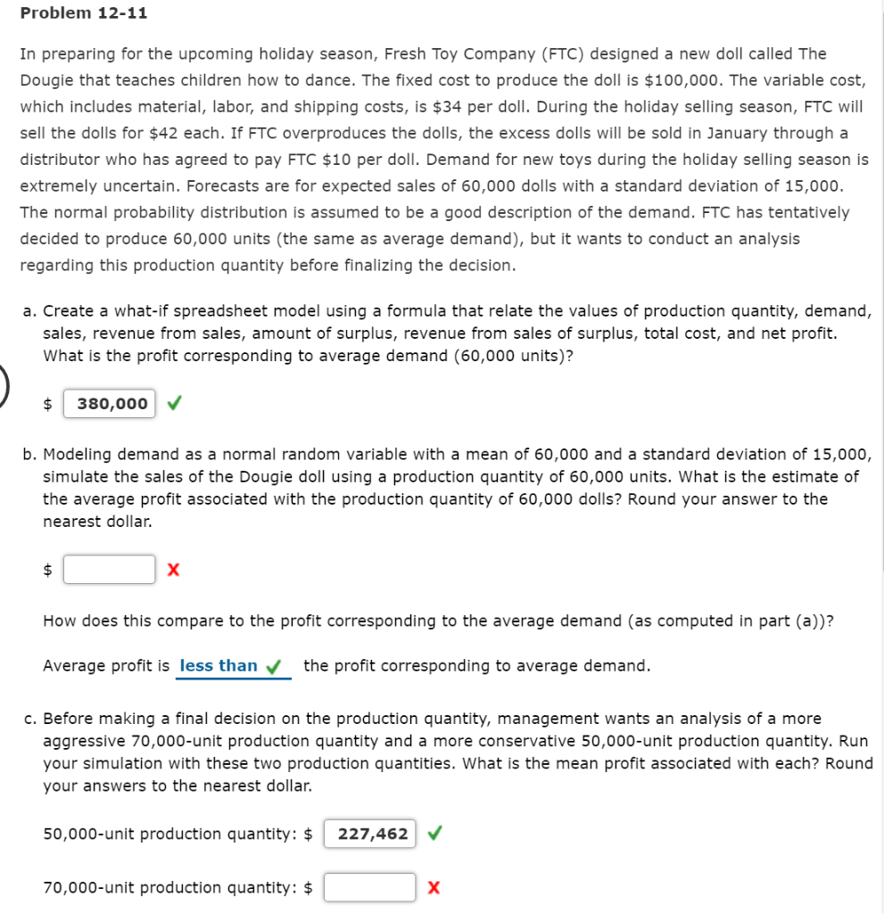 Problem 12-11 In preparing for the upcoming