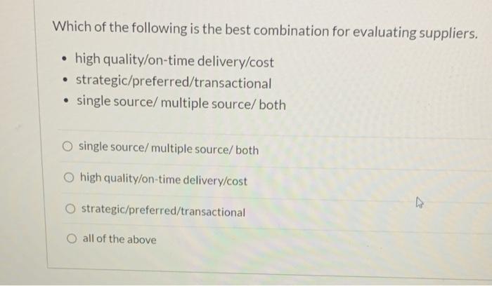 i need the answers urgent Which of the following