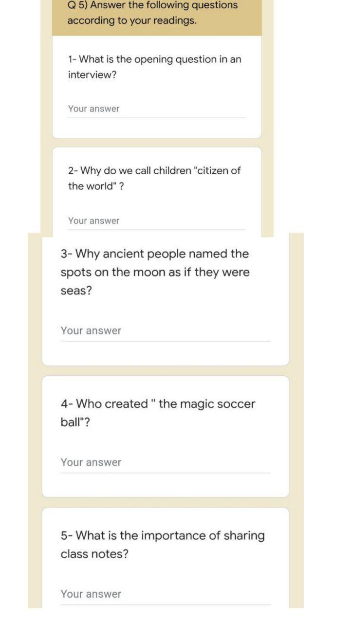 Q5) Answer the following questions according to