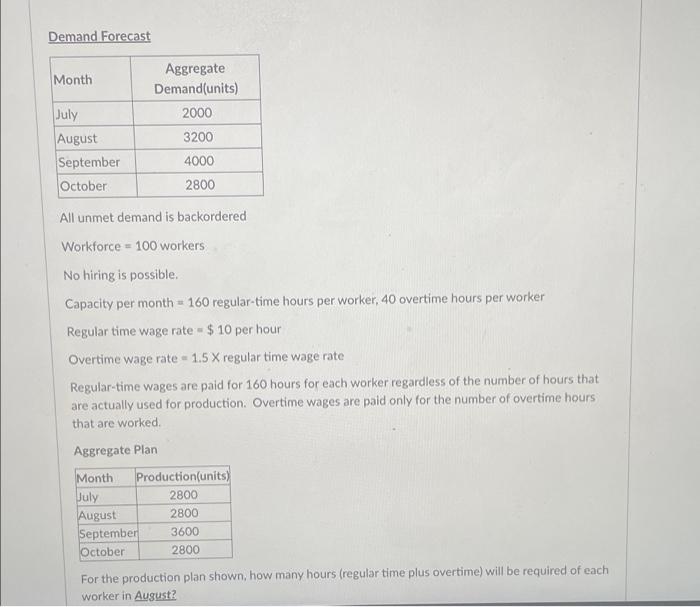 For the next 2 questions consider the aggregate