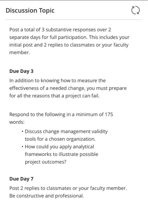 i need a new one please Discussion Topic (2 Post