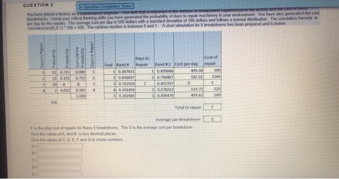 QUESTION 1 You have joined a heavy equipment