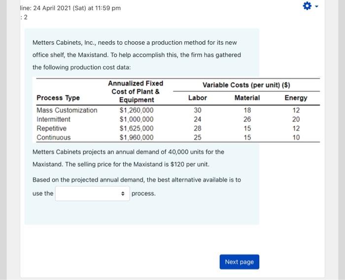 line: 24 April 2021 (Sat) at 11:59 pm : 2 18