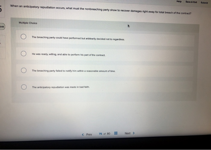 Help Save & Et Submit When an anticipatory