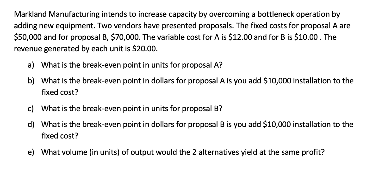 PLEASE SHOW ALL YOUR WORK AND ANSWER ALL PARTS