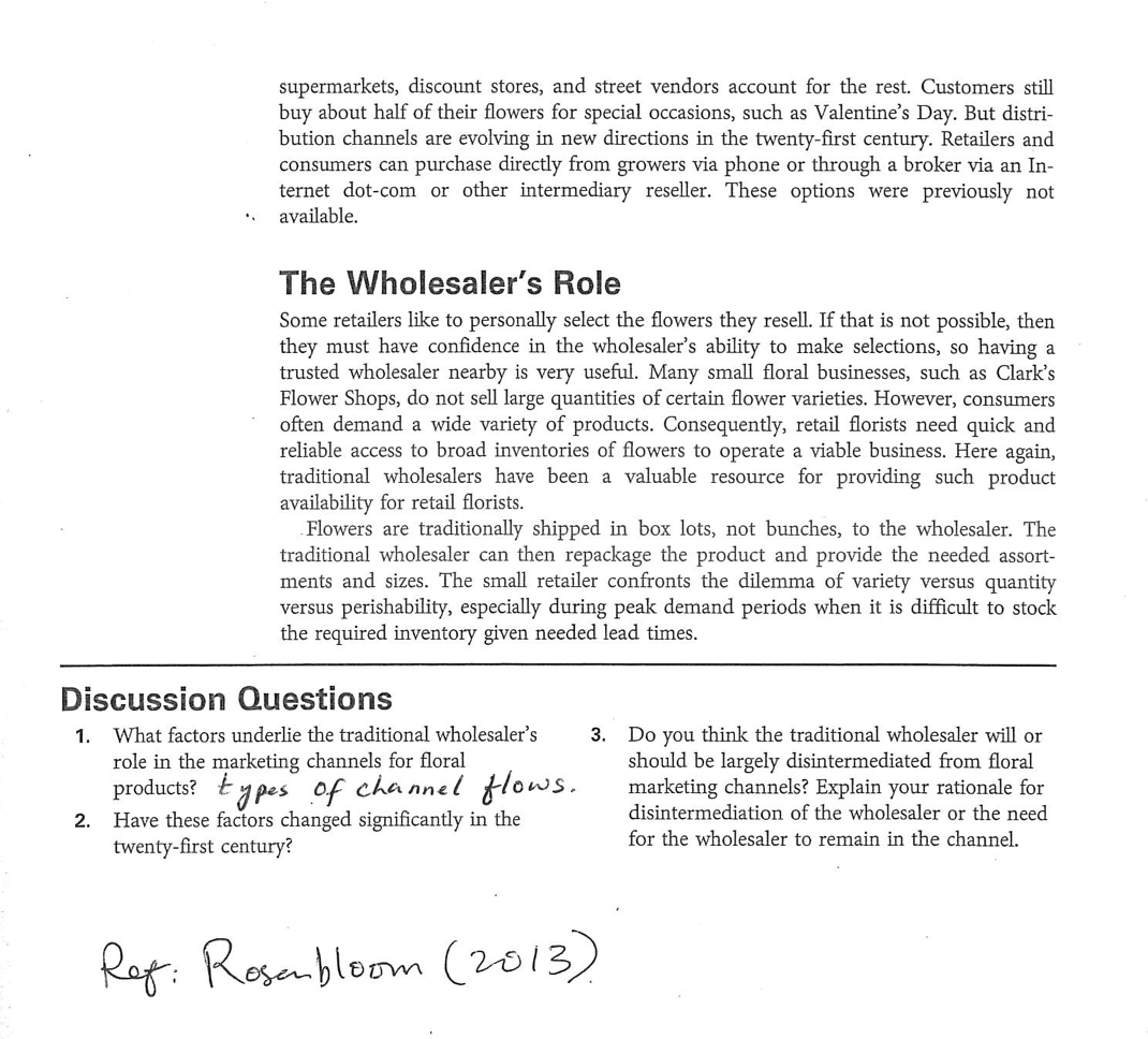 CASE 3 Clark's Flower Shops Will