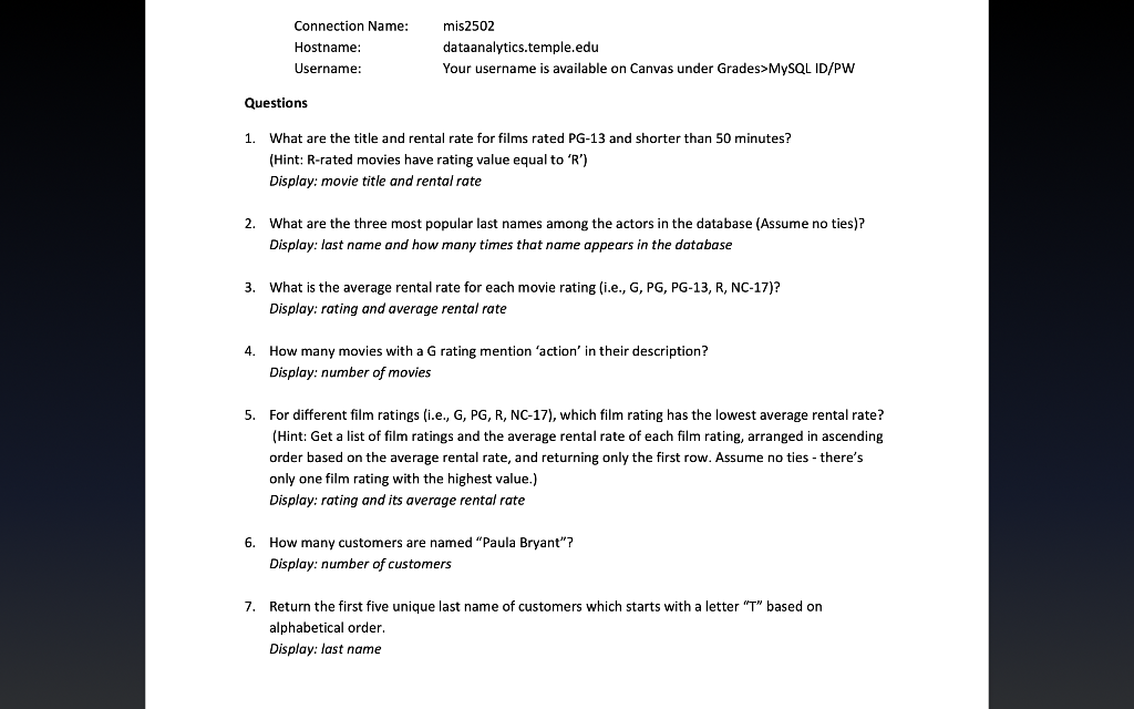 MIS ( Management Info System ) For this