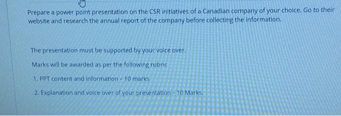 answer this with reference Prepare a power point