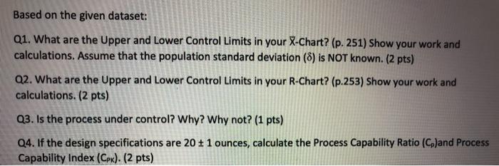 Please help me Based on the given dataset: Q1.