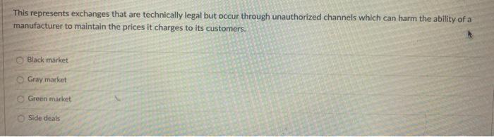 This represents exchanges that are technically