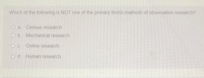 Which of the following is NOT one of the primary