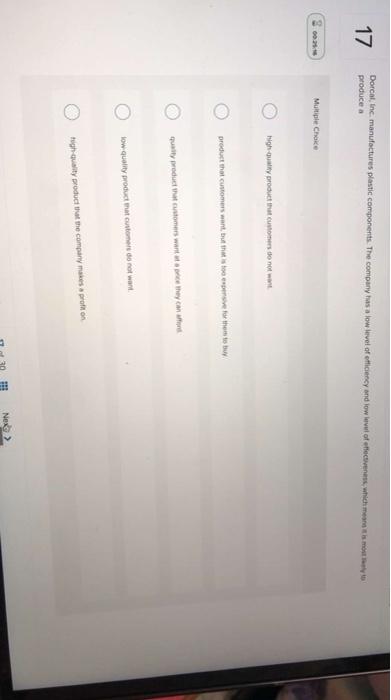 17 Dorcal, Inc. manufactures plastic components.