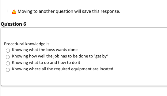 L A Moving to another question will save this