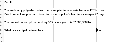 1 Part III 2 3 You are buying polyester resins