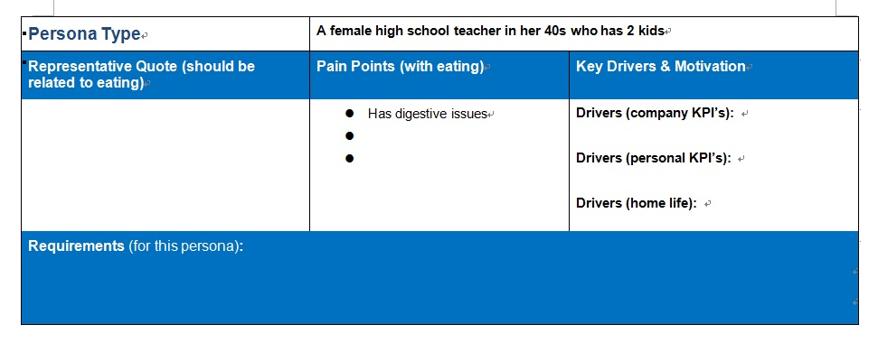 Develop a persona for a female high school