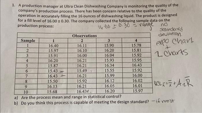 operations management, please show all work! 1 2