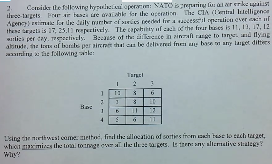 2. Consider the following hypothetical operation: