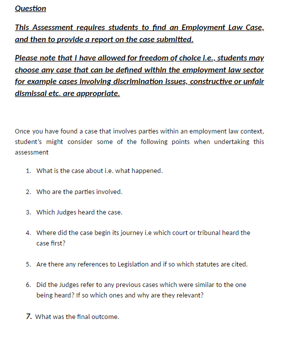 Question This Assessment requires students to