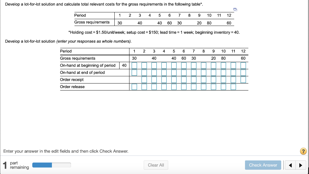 Also calculate Total Relevant Costs Develop a