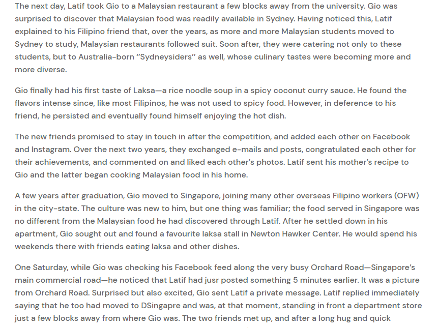 I need a reaction/realization paper about it. 2-3