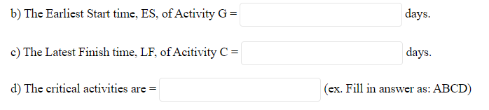 Given is a CPM project network diagram as shown