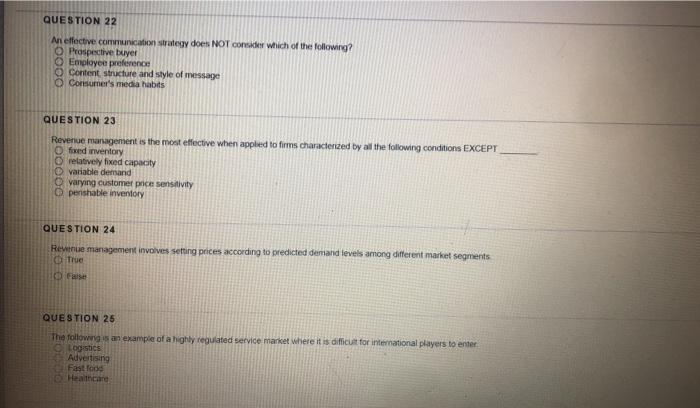 QUESTION 22 An effective communication strategy