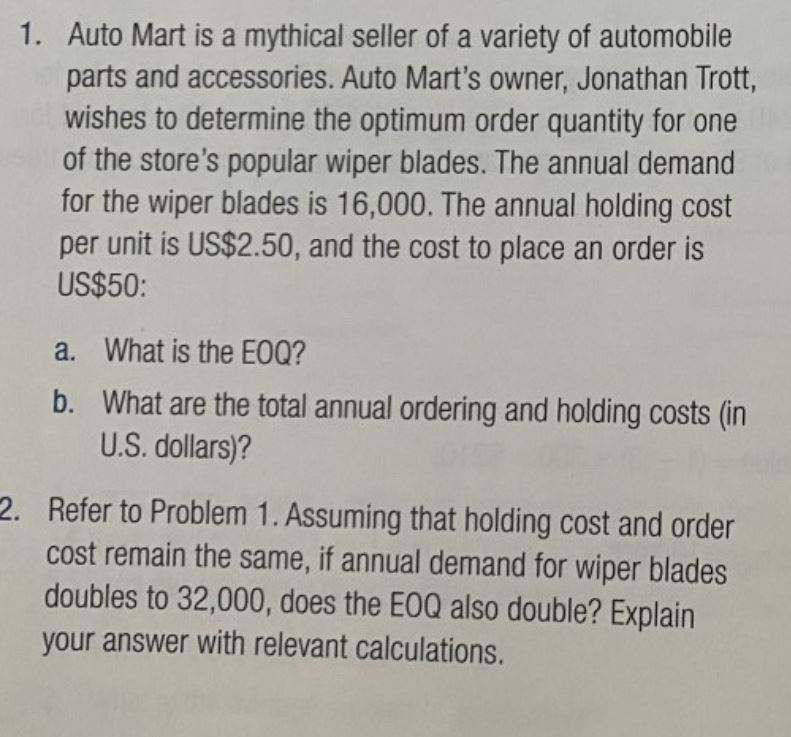 Please answer Question #2 with the excel formulas