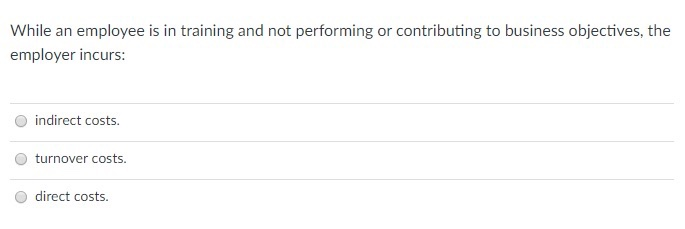 While an employee is in training and not